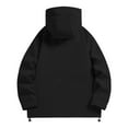 thumbnail image 3 of Xzbqbs Mens Waterproof Hooded Jacket Outdoor Windbreaker Rain Coat Lightweight Solid Softshell Loose Jacket for Hiking Travel, 3 of 6