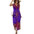 thumbnail image 2 of Aladdin's Magic Lamp Dress Fashion Boho Beach Long Dresses Female Party Printed Maxi Dress, 2 of 9
