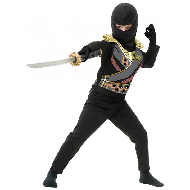 Ninja Avengers Series 4 With Armor Child Costume Black Medium Walmart Com Walmart Com