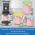 thumbnail image 5 of Creami Pints and Lids for Ninja - 4 pack Creamy Icecream Containers Cups Jars Tubs Canisters Set, Smoothie Pot Compatible with NC501 & NC500 Series Creamer Ice Cream Maker Machine Accessories, 5 of 6