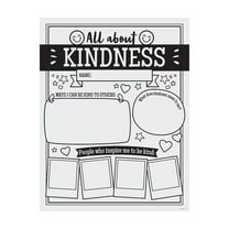 Color Your Own Kindness Posters, Educational, Party Supplies, 30 Pieces