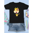 thumbnail image 3 of Giraffe With Cake T-Shirt Juniors -Image by Shutterstock,  Large, 3 of 4