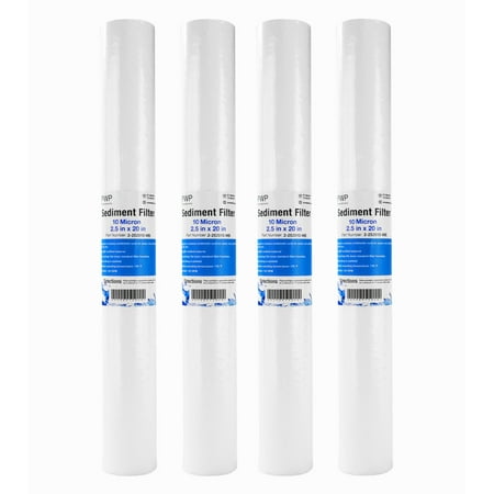 

Sediment Melt Blown Water Filter Cartridge Standard 2.5x20 10 Micron 4 Pack