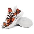 thumbnail image 4 of Coolcustomize Orange/White Casual Gothic Sneakers for Women, Featuring a Skull and Butterfly Design, Stylish Streetwear Athletic Shoes, Lightweight Breathable Tennis Shoes, Trendy Athletic Footwear, 4 of 5