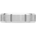 thumbnail image 4 of 14K White Gold Heavy Comfort Fit Brush Satin Fancy Band (Size 12) Made In United States wb116h-12, 4 of 5