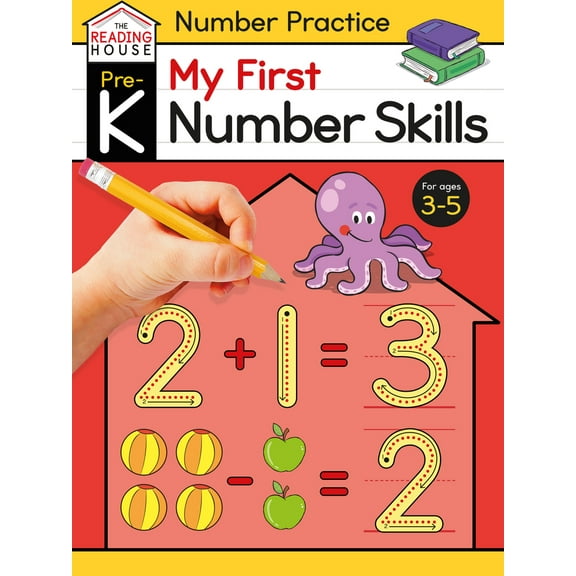 Pre-Owned My First Number Skills (Pre-K Number Workbook): Preschool Activities, Ages 3-5, Early Math, Number Tracing, Counting, Addition and Subtraction, Shapes (Paperback) 0593450418 9780593450413