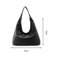 thumbnail image 2 of Bolso Hobo de cuero para mujer bolso de mano grande informal bolso para axila bolso para citas diarias, 2 of 5