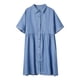 thumbnail image 5 of Vestido de mujer con cuello en V y manga media - Vestidos informales estampados para vacaciones, poliéster y algodón, tallas S-XXL, 5 of 7