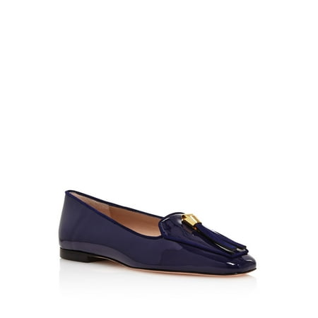 

STUART WEITZMAN Womens Blue Knot Hardware Tasseled Slipknot Slip On Leather Dress Loafers 6.5 M