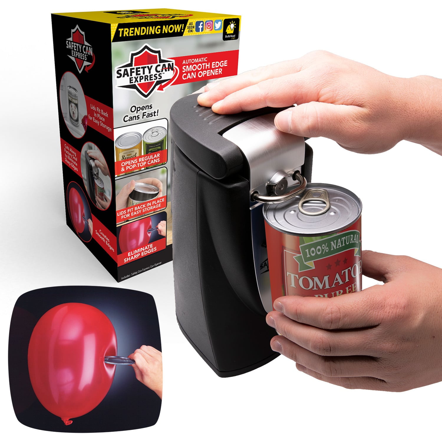 Safety Can Express™ Automatic Smooth Edge Can Opener, 1 ct - Kroger