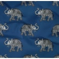 thumbnail image 4 of oneOone Organic Cotton Poplin Twill Fabric Elephant Block Printed Craft Fabric BTY 42 Inch Wide, 4 of 4