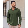 thumbnail image 2 of COOFANDY Mens Long Sleeve Button Down Shirts Casual Untucked Shirts Stretch Shirts, 2 of 4