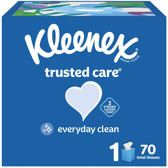 Kleenex Trusted Care Facial Tissues, 1 Cube Box