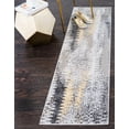 thumbnail image 3 of Unique Loom Outdoor Modern Collection Area Rug - New York (2' x 6' 1" Runner Ivory/Gray), 3 of 10