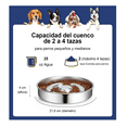 thumbnail image 5 of Plato De Alimentación Lenta Comedero Perro Acero Inoxidable Lab.G Plata, 5 of 5