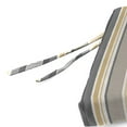 thumbnail image 3 of Jordan Manufacturing 45" x 18" Clyde Grey Stripe Rectangular Outdoor Glider Bench Cushion with Ties, 3 of 9
