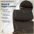 thumbnail image 4 of Finch Neo Two Mid Back Modern Office Chair with Gentle Ergonomic Contours Brown, 4 of 8