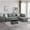Dark Gray-Right Hnad, variant on Aukfa 3 Piece Living Room Sectional Sofa Set w/ Right Facing Chaise, Storage Ottoman, Dark Gray