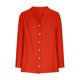 thumbnail image 5 of Neewe Womens Plain V Neck Button Down Shirts Long Sleeve Tops Casual Collared Blouses Loose Fit, 5 of 6