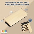 Dustless Wool Felt Chalkboard Eraser for Classrooms (5 x 2.3 In, 6 Pack