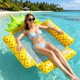 thumbnail image 6 of Inflatable Pool Float with Mesh Bottom Fruit Patterns, 4-Tube Floating Mat Chair Bed for Adults Portable Water Pool Lounger, 6 of 8