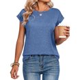 thumbnail image 6 of Womens Tops Summer Casual Cap Sleeve Tshirts Shirts Business Dressy Spring Fashion Outfits Trendy Clothes, XL, 6 of 6
