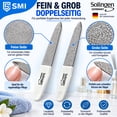 thumbnail image 5 of S SMI Comfort Grip Coarse Grit Saphire Nail File Value Pack with 2 Nail Files, White, 3 Pieces, 5 of 6