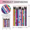 thumbnail image 2 of Love Wins Rainbow Heart Garden Flag Double Sided, LGBTQ Gay Lesbian Decorative Yard Outdoor Home Pride Month Small Decor, LGBT Bisexual Pansexual Burlap Outside House Decoration 12 x 18, 2 of 6