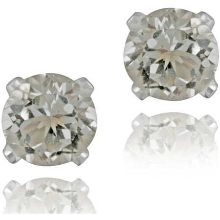 2 Carat T G W White Topaz Sterling Silver Stud Earrings 6mm 2 Carat T G W White Topaz Sterling Silver Stud Earrings 6mm