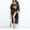 Black, variant on Gift TIMIFIS Women's Silk Robes Lace Robes Bride Bridesmaid Party Satin Bathrobe V Neck Sleepwear Loungewear Dressing Gowns with 3/4 Sleeve - Spring/Summer