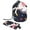 Multicolor 3, variant on PhooArto Drawstring Cosmetic Bag, Barrel Shaped Portable Travel Makeup Bags, Purple Galaxy Sloth Large Capacity Waterproof Multifunctional Bucket Toiletry Bag