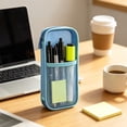 thumbnail image 6 of QuanTara Large Capacity Mesh Pencil Case, Transparent Zippered Pen Pouch, Multipurpose Stationery Bag for Office Organizer, Makeup & Coins (9"), 6 of 6