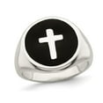 thumbnail image 1 of Mens Sterling Silver Enameled Cross Ring, 1 of 4