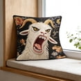 thumbnail image 4 of Screaming Goat Pillow Cover, 17.7x17.7 in Funny Goat Pillow Case, 2D Flat Printed Crazy Animal Graphic Cushion Cover, Fun Couch Decoration, Sofa Cushion Shell, Home Dorm Accessor (K 1 Pcs), 4 of 4