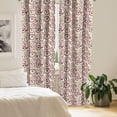 thumbnail image 2 of Ambesonne Bicycle Curtains, Pink Flowers Doodle, Pair of 28"x84", Pale Yellow Dark Brown, 2 of 5