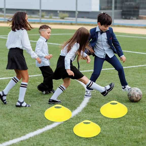 SWETRACE Training Agility Cones Football Training Equipment Yellow 12Pcs 7.9In Pe