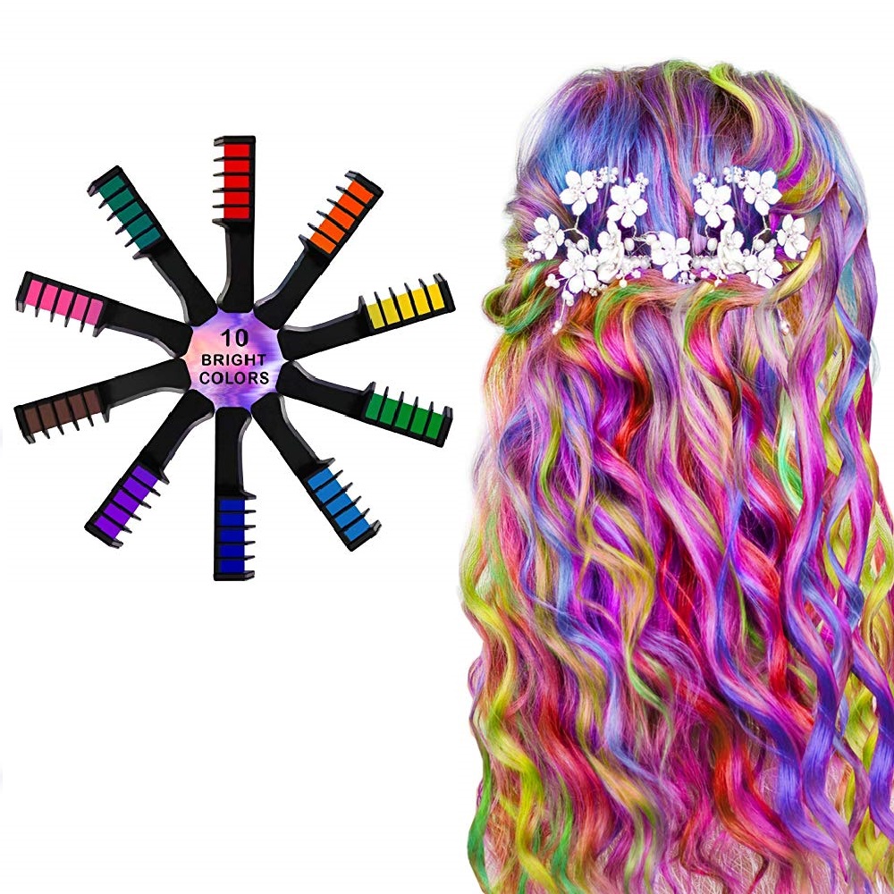 Hair Chalk Comb Temporary Washable Hair Color Comb for Hair Dye Safe