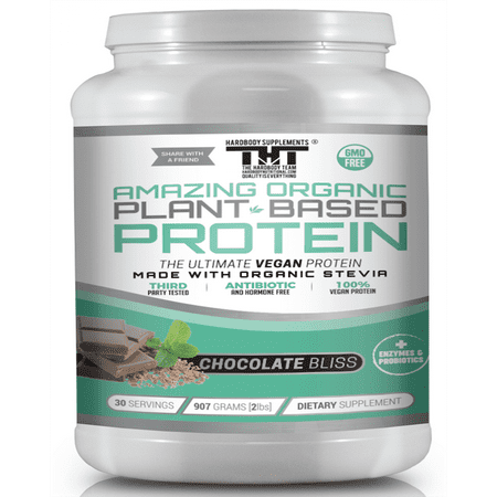 Amazing Organic Plant Based Vegan Protein Powder made with Probiotic’s, Digestive Enzymes & Organic Stevia. Vegetarian Protein Shake for Healthy Gut