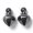 Hematite (Silver Hook), variant on 1pc Natural Stone Perfume Bottle Pendants Gemstone Essential Oil Capacity: 1ml-Hematite (Silver Hook)