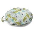 thumbnail image 1 of Sea Round Floor Cushion with Handle, Natural Theme Seahorses and Fern Patterns Leaves and Seashells, Decorative Pillow for Living Room & Dorms, 18" Round, Almond Green Apple Green, by Ambesonne, 1 of 4