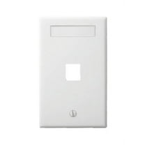 Leviton White Quickport 1-Port Wallplate ID Window 46080-1WS