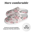 thumbnail image 6 of KLL Rose Flowers Pattern Adult Unisex Cozy Slippers,Fuzzy Slip-on Slippers TPR Sole Slippers Comfort Plush Home Footwear for Indoor & Outdoor-8, 6 of 7