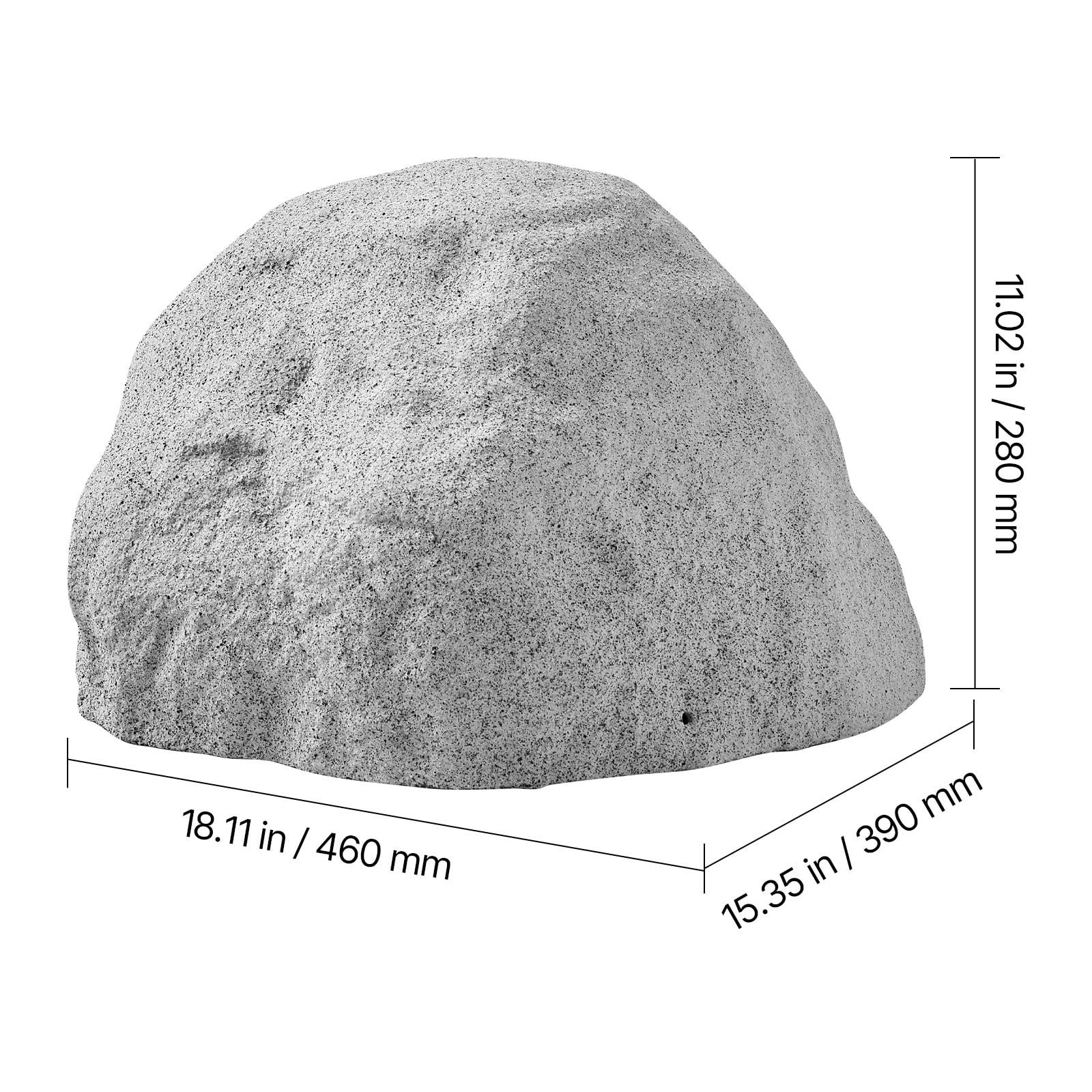 Artificial Fake Rock Cover 18.11" x 15.35" x 11.02", HDPE Material, Metal Stakes Included, for Well Pump Electrical Box Concealment