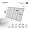 thumbnail image 2 of Vent Systems 16'' X 8'' Inch (Overall Dimensions) White Metal Air Vent Cover - Louvered Rectangular Return Grill With Built-In Protective Mesh Screen - Hvac Ventilation Grille For Home Improvement, 2 of 4