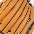 thumbnail image 1 of FONDOTIN 1Pcs Gloves PVC Brown Infielders Baseball Glove for Practice Sessions, 1 of 8