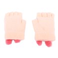 thumbnail image 2 of Guantes de solapa de punto con calefacción USB, guantes de ordenador con calefacción de invierno de 5V y medio dedo para juegos de mecanografía, color rosa, 2 of 10