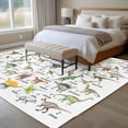 thumbnail image 4 of Dinosaur Area Rugs 8'x10', Washable Small Throw Rugs for Living Room Patio, Funny Dino Cute Cartoon Boys Girls Children Indoor Outdoor Rug Non-Slip Low Pile Carpet Runner Reversible Floor Mats, 4 of 8