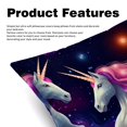 thumbnail image 2 of Starry Unicorn Throw Pillow Covers Set of 2, Velvet Cushion Case with Unique Patterns for Bed Pillows, 16x16 18x18 20x20 Inches,for Various Occasions, 2 of 6