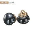 thumbnail image 3 of Uxcell 20pcs 16L Round Black Faux Pearl Buttons 10mm 3/8" Gold Metal Shank Sewing Buttons Replacement DIY Button for Sewing Clothing Bridal Wedding Dress DIY Crafts, 3 of 7