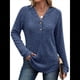 thumbnail image 3 of Camisetas de Larga para Mujer, Sudaderas con Capucha de Moda con Bolsillo de Canguro, Sudaderas de Otoño Azul Oscuro XXL, 3 of 8